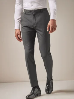 Gris de charbon de bois - Skinny Fit (Skinny Fit) - Pantalon intelligent stretch