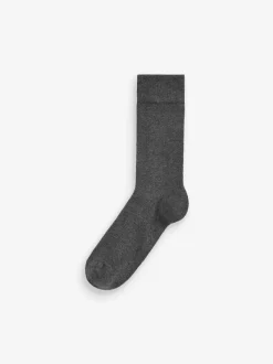 Gris de charbon de bois - Lot de 7 - Chaussettes riches en coton pour homme