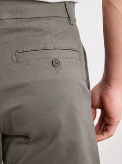 Gris de charbon de bois - Coupe ample - Short chino stretch