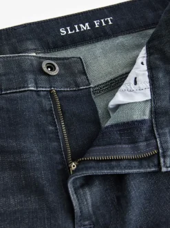 Gris de charbon de bois - Slim Fit (Slim Fit) - extensible Denim Jeans