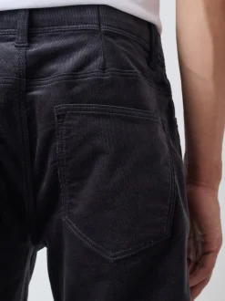 Gris de charbon de bois - Pantalons Motionflex extensibles en velours côtelé