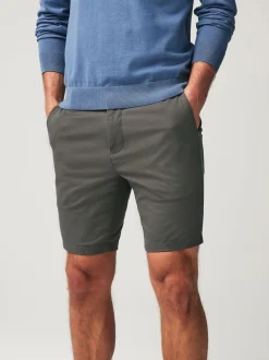 Gris de charbon de bois - Skinny Fit (Skinny Fit) - Short chino stretch