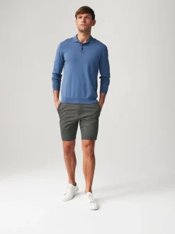 Gris de charbon de bois - Skinny Fit (Skinny Fit) - Short chino stretch