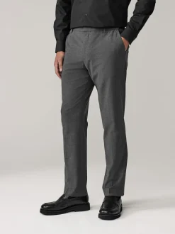 Gris de charbon de bois - Moulant - Pantalons extensibles à taille élastiquée Motionflex