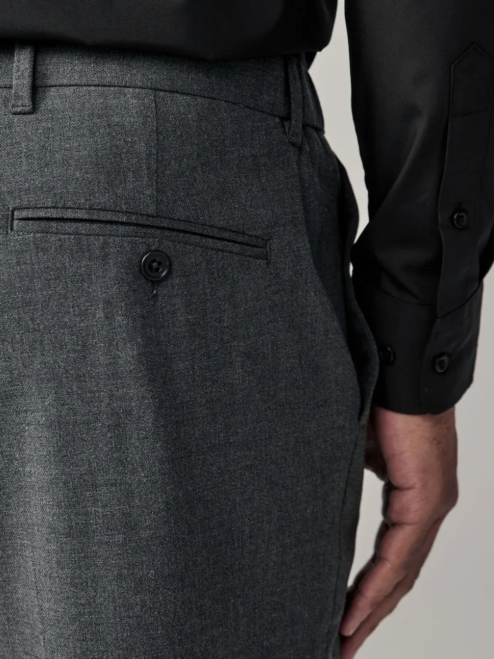 Gris de charbon de bois - Moulant - Pantalons extensibles à taille élastiquée Motionflex