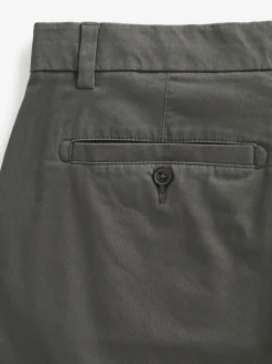 Gris de charbon de bois - Ajustement droit - Short chino stretch