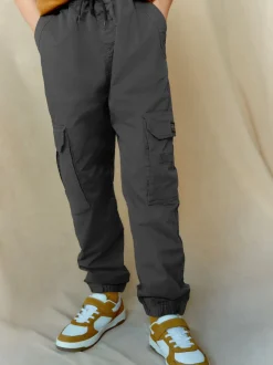 Gris de charbon de bois - Pantalon cargo (3-16ans)