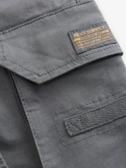 Gris de charbon de bois - Pantalon cargo (3-16ans)