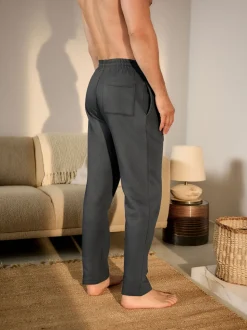 Gris de charbon de bois - Jogging ouvert lourd à dos brosse