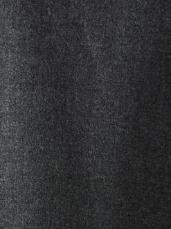 Gris de charbon de bois - Pantalon élégant riche en laine texturé avec pattes d'ajustement sur les côtés