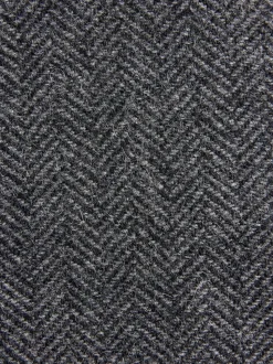 Gris de charbon de bois - Ajustement régulier - Blazer à chevrons riche en laine