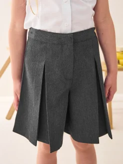 Gris de charbon de bois - School Skort (3-16 ans)