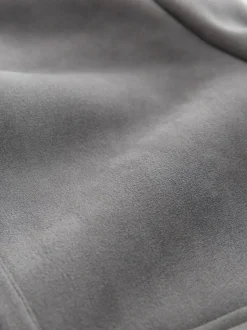 Gris de charbon de bois - Veste imitation daim doublure aspect peau de mouton