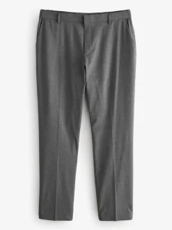 Gris de charbon de bois - Slim Fit (Slim Fit) - Pantalons extensibles à taille élastiquée Motionflex