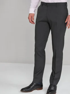 Gris de charbon de bois - Slim Fit (Slim Fit) - Pantalon intelligent stretch