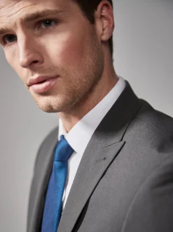 Gris de charbon de bois - Coupe sur mesure - Veste de costume à deux boutons