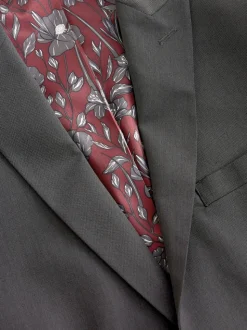 Gris de charbon de bois - Coupe sur mesure - Veste de costume à deux boutons