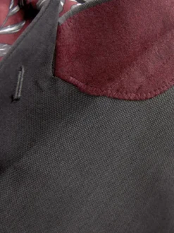 Gris de charbon de bois - Coupe sur mesure - Veste de costume à deux boutons