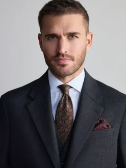 Gris de charbon de bois - Vestes de Costume Nova Fides Signatures Coupe classique en laine italienne 100%