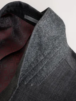 Gris de charbon de bois - Vestes de Costume Nova Fides Signatures Coupe classique en laine italienne 100%