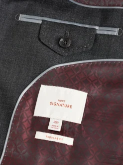 Gris de charbon de bois - Vestes de Costume Nova Fides Signatures Coupe classique en laine italienne 100%