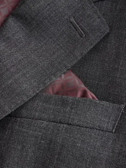 Gris de charbon de bois - Vestes de Costume Nova Fides Signatures Coupe classique en laine italienne 100%