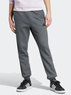 Gris et noir - adidas Essentiels Pantalon de jogging polaire à rayures 3