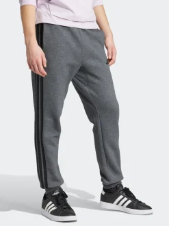 Gris et noir - adidas Essentiels Pantalon de jogging polaire à rayures 3