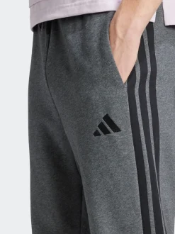 Gris et noir - adidas Essentiels Pantalon de jogging polaire à rayures 3