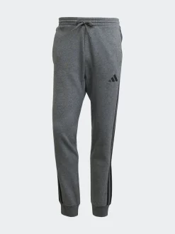 Gris et noir - adidas Essentiels Pantalon de jogging polaire à rayures 3