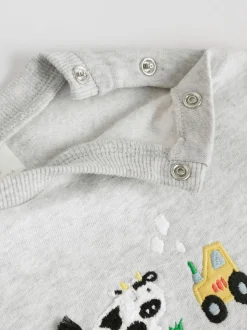 Gris Farm Character - Ensemble Sweat-shirt et Leggings bébé (0mois-3ans)