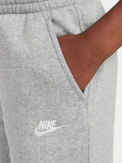 Gris foncé chiné - Pantalon de jogging Nike Club en polaire coupe large