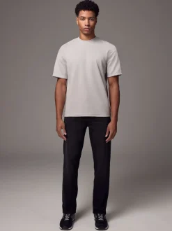 Gris glace - Coupe ample - T-shirt épais