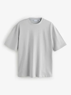 Gris glace - Coupe ample - T-shirt épais