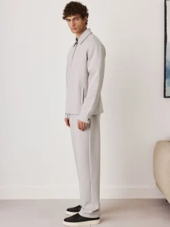 Gris glace - N. Premium Joggings doux au toucher Scuba Coupe ajustée Open