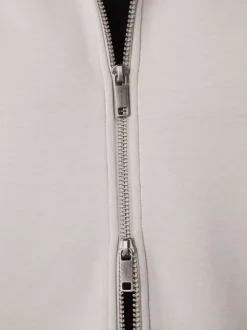 Gris glace - N. Premium Veste-chemise zippée en néoprène doux au toucher