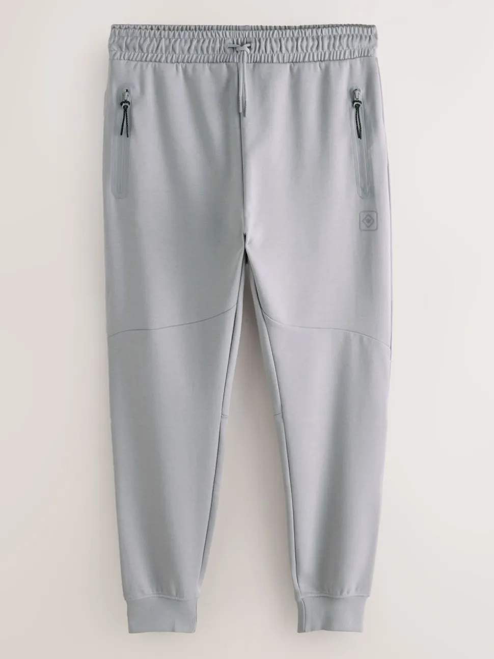 Gris glace - Pantalon de jogging en interlock doux au toucher à poignets