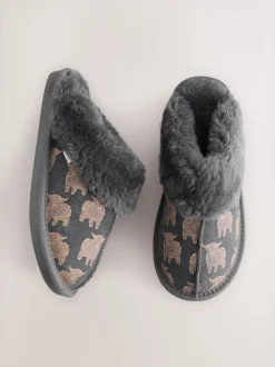 Gris Hamish - Suede Mule Pantoufles