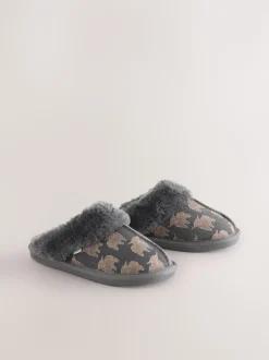 Gris Hamish - Suede Mule Pantoufles
