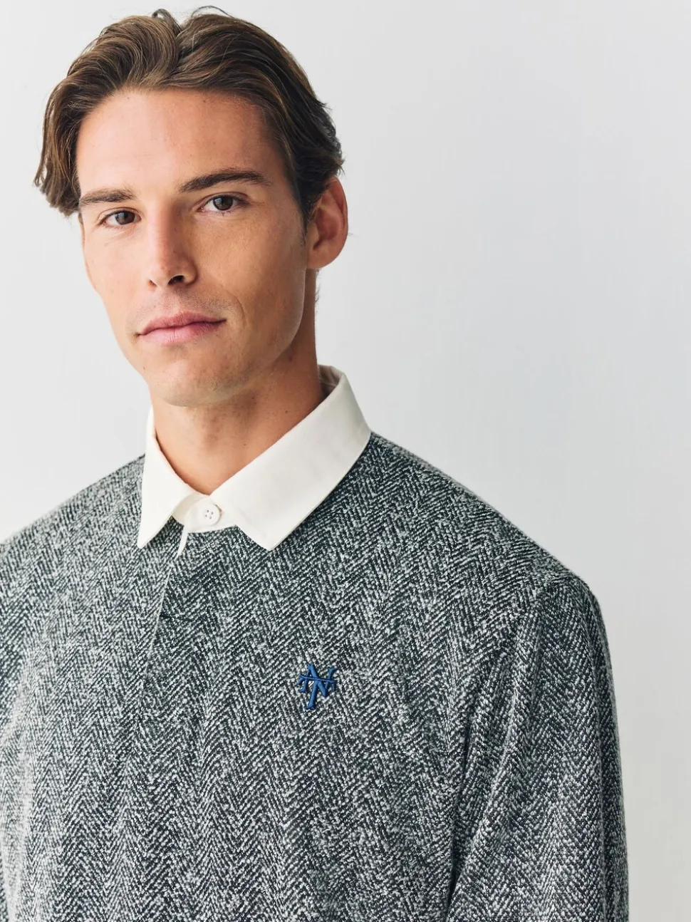 Gris Herringbone - Maillot de rugby