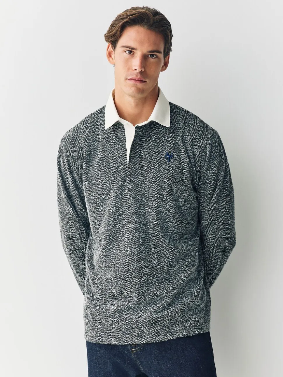 Gris Herringbone - Maillot de rugby