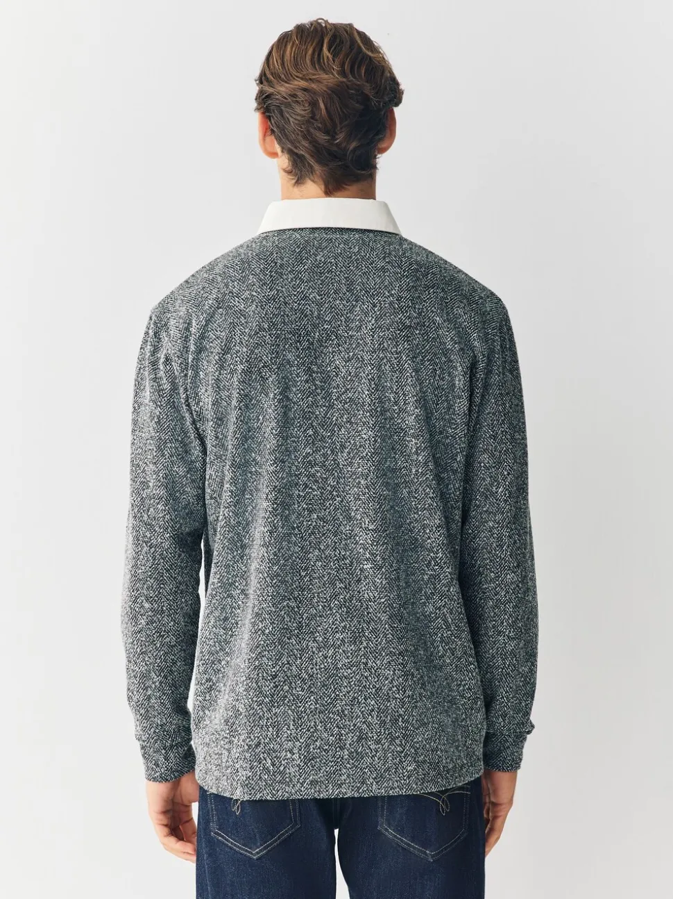 Gris Herringbone - Maillot de rugby