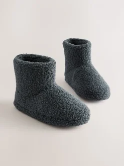 Gris imitation peau de mouton - Bottes Slipper