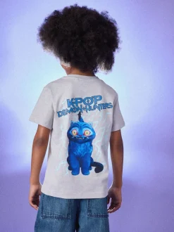 Gris imprimé à l'arrière - T-shirt KPOP Demon Hunters (6-16ans)