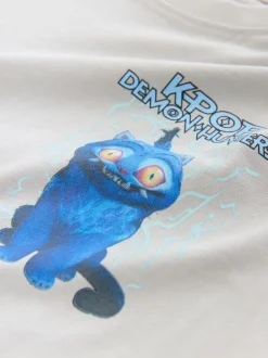 Gris imprimé à l'arrière - T-shirt KPOP Demon Hunters (6-16ans)