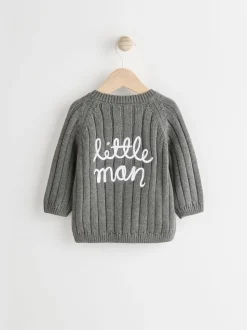 Gris Little Man - Cardigan 100% coton (0mois-2ans)