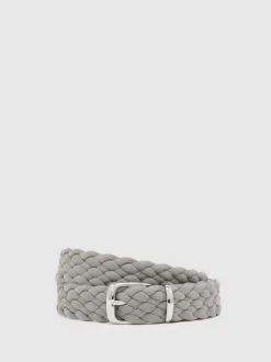 Gris pastel - Ceinture tissée en daim Reiss Jesse