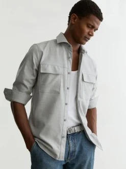 Gris pastel - Ceinture tissée en daim Reiss Jesse