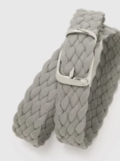 Gris pastel - Ceinture tissée en daim Reiss Jesse