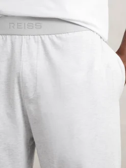 Gris pastel - Jogging Reiss Hugo en jersey de coton avec ceinture à logo extensible